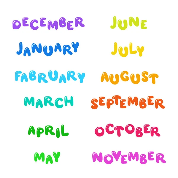 12 monthes yıl - set yazı çizgi film