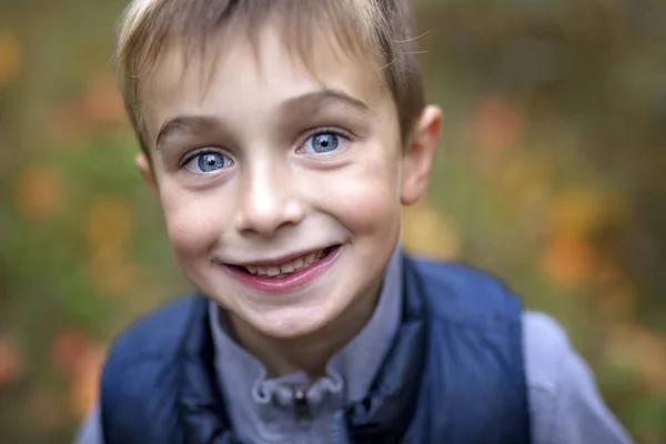 五岁的男孩，在金秋时节的肖像 — 图库照片