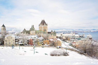 Historic Chateau Frontenac in Quebec City clipart