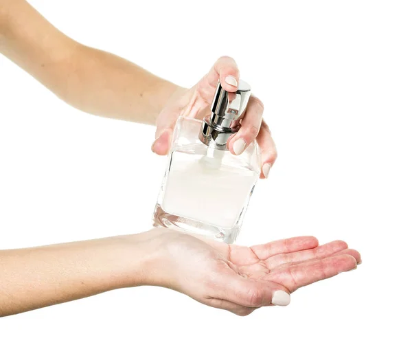 Handseife mit Pumplotion aus Flasche — Stockfoto