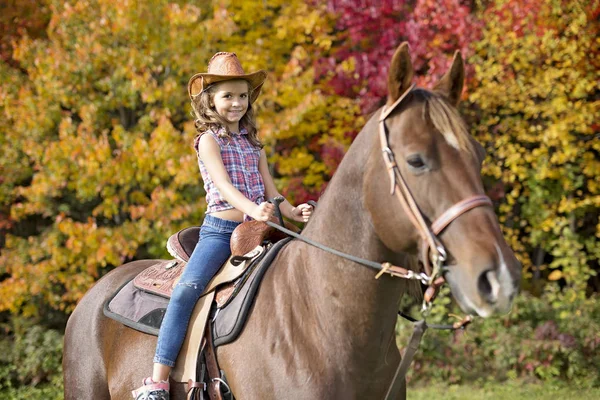 Mulher adulta bonita e natural ao ar livre com cavalo — Fotografia de Stock