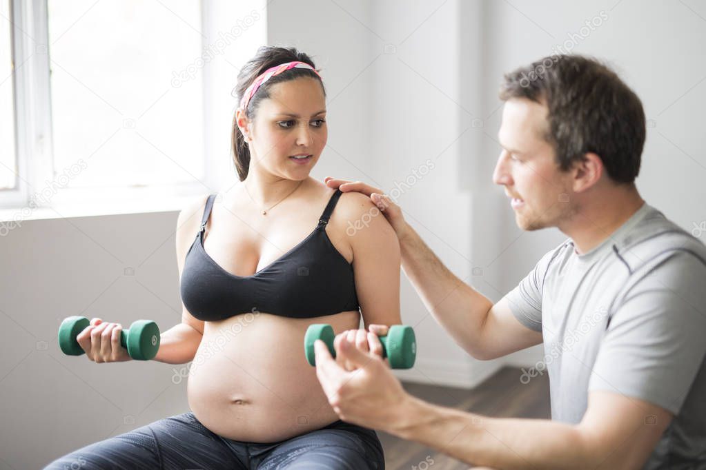 Pool pregnant teacher gym