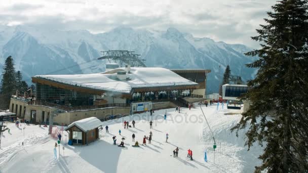 Ośrodek narciarski Krasnaya Polyana — Wideo stockowe