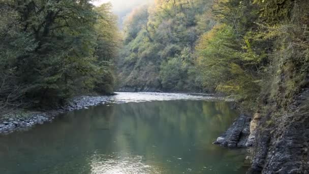 这条河上的直升机飞行 — 图库视频影像