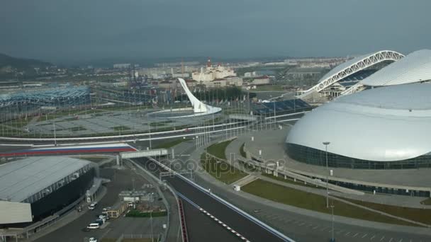 Sochi olimpic park av drönare — Stockvideo