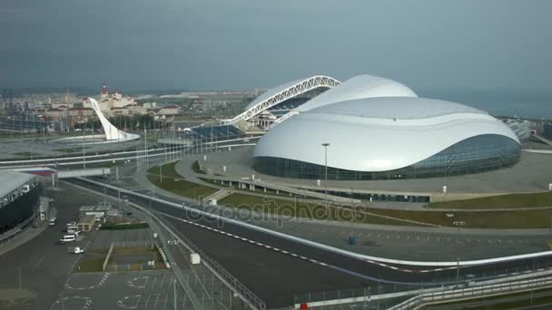 Сочинский олимпийский парк сверху — стоковое видео