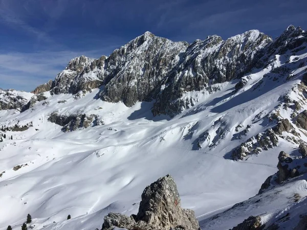 Kışın Pireneler 'de Col du Pourtalet Panoraması