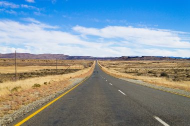 Perspektif yol üzerinden turuncu Free State, Güney Afrika