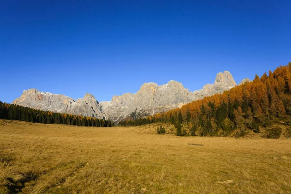 Осенняя панорама из итальянских Альп — стоковое фото