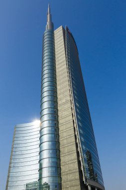 Milan, İtalya, Finans Merkezi Görünümü