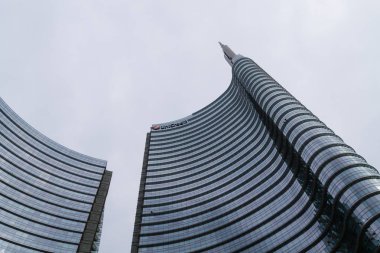 Milan, İtalya, Finans Merkezi Görünümü