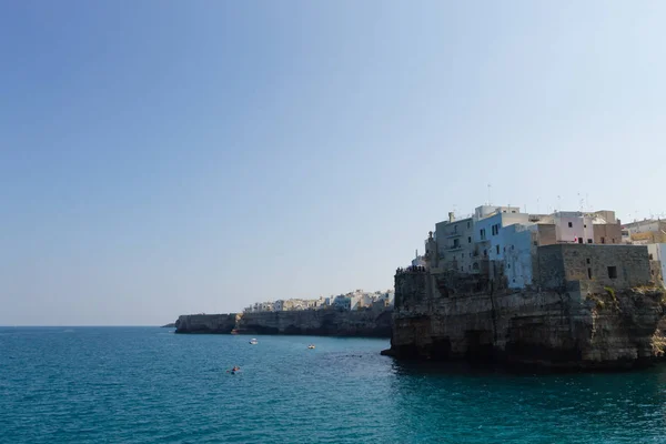 Polignano a mare widok, Apulia, Włochy — Zdjęcie stockowe