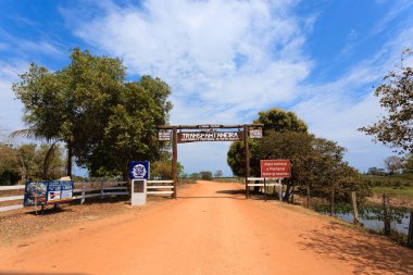 Pantanal entrance gate, Brazilian landmark clipart