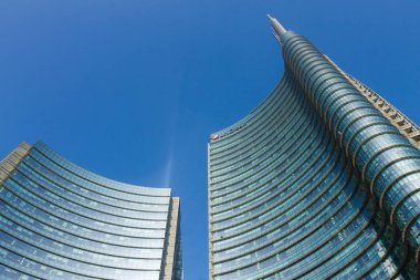 Milan, İtalya, Finans Merkezi Görünümü