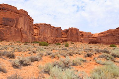 Panorama Arches National Park, Utah üzerinden. ABD