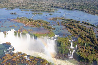 Iguazu helikopter görünümü, Arjantin düşüyor