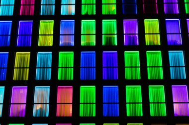 Renkli windows doku. Neon ışık arka plan