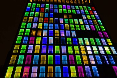 Renkli windows doku. Neon ışık arka plan