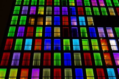 Renkli windows doku. Neon ışık arka plan