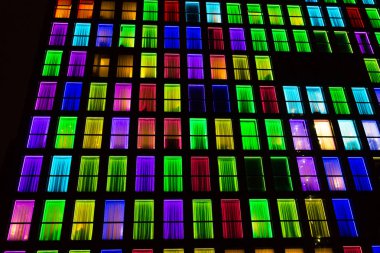 Renkli windows doku. Neon ışık arka plan