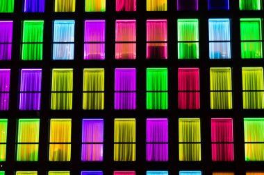 Renkli windows doku. Neon ışık arka plan
