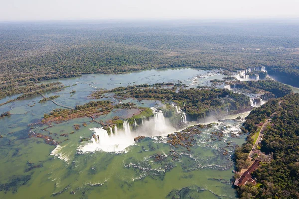 Iguazufallen helikopterperspektiv, Argentina — Stockfoto