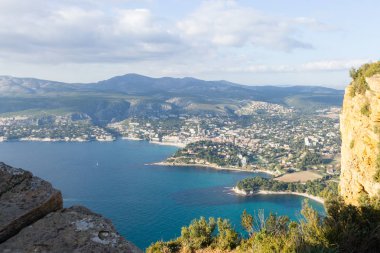 Cassis görünümü Cape Canaille üst, Fransa