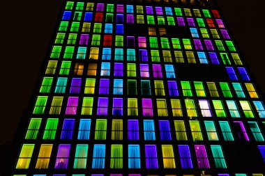 Renkli windows doku. Neon ışık arka plan