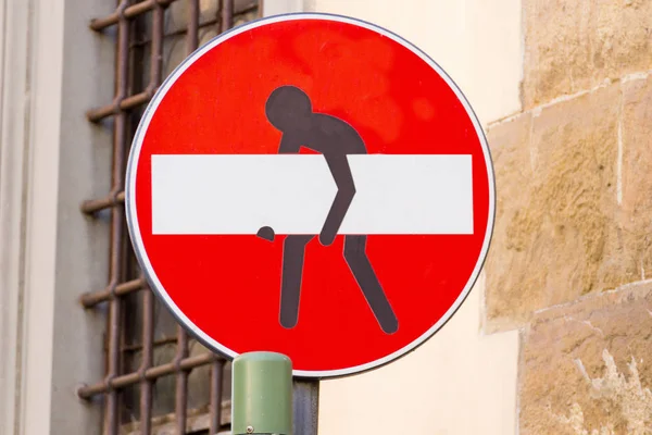 Road sign, street art — Stock Photo, Image