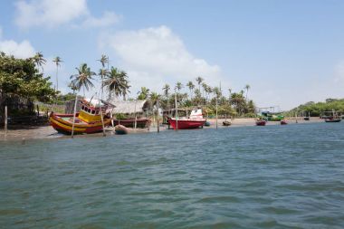 Beyaz kum tepeleri panorama Lencois Maranhenses Milli Parkı '