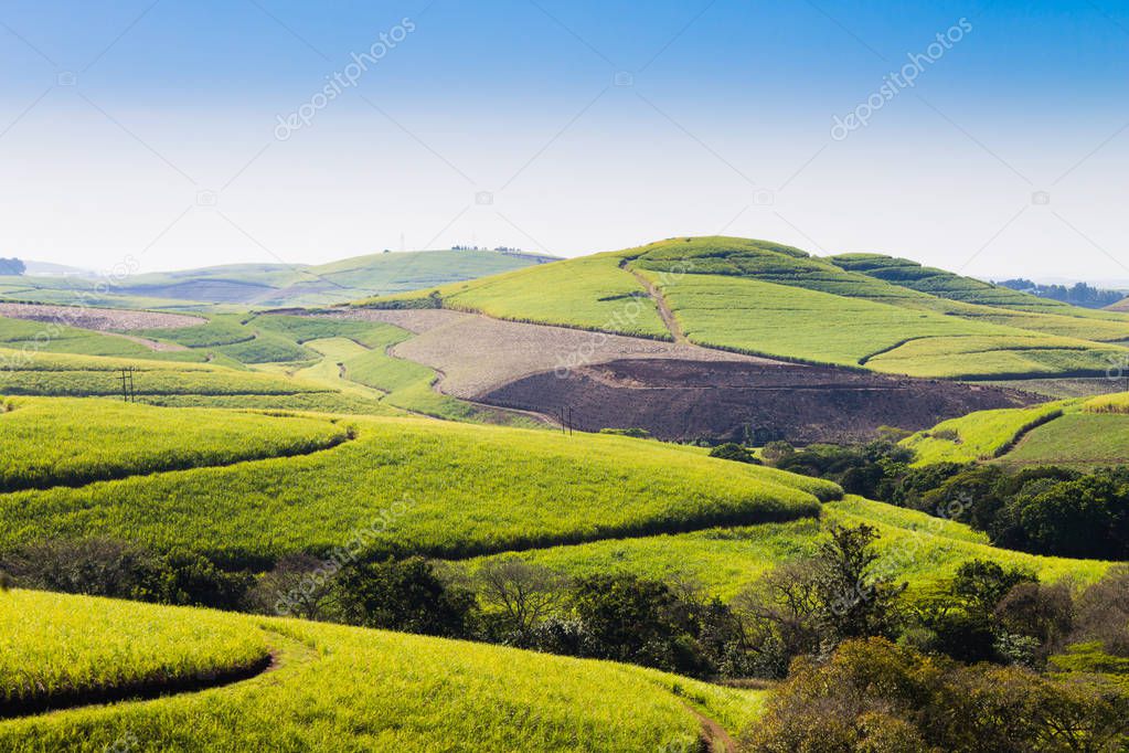 A view of the Valley of a Thousand hills near Durban, South Afri
