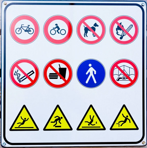 Collection of prohibition signs — Stock Photo, Image