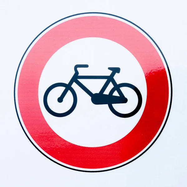Tanda larangan sepeda — Stok Foto