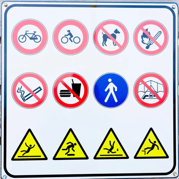 Collection of prohibition signs — Stock Photo, Image