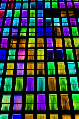 Renkli windows doku. Neon ışık arka plan