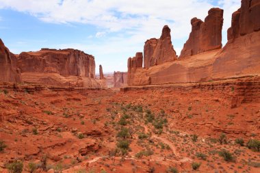 Panorama Arches National Park, Utah üzerinden. ABD