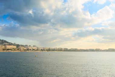 Cannes beach gün görünümü, Fransa. 