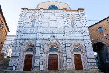 Siena katedral gün görünümü, Toskana, İtalya