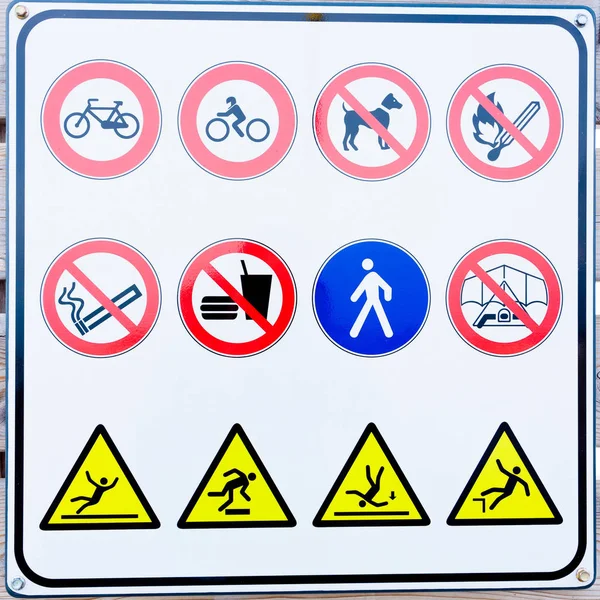 Collection of prohibition signs — Stock Photo, Image