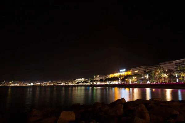 Cannes vista de la playa, Francia — Foto de Stock