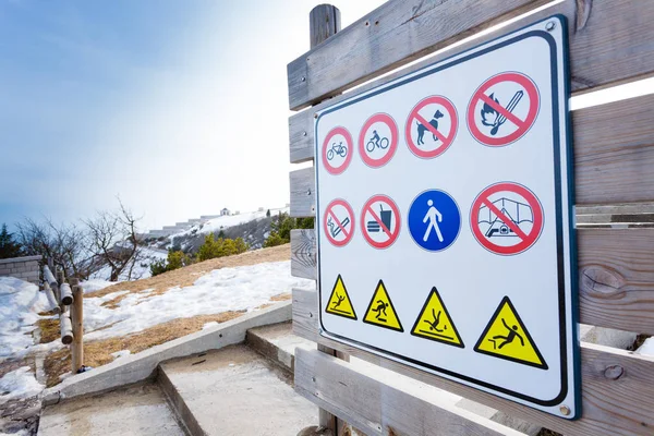 Collection of prohibition signs — Stock Photo, Image