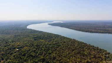 Iguazu helikopter görünümü, Arjantin düşüyor