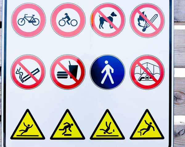 Collection of prohibition signs — Stock Photo, Image