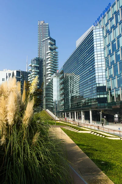 Milan, İtalya, Finans Merkezi Görünümü