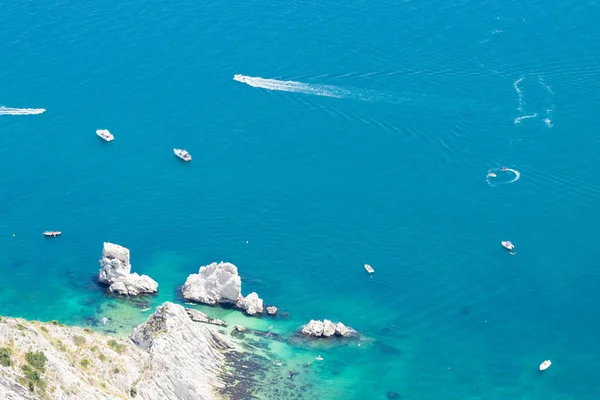 Playa de Sirolo desde Monte Conero, Italia — Foto de Stock