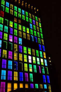 Renkli windows doku. Neon ışık arka plan