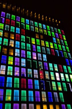 Renkli windows doku. Neon ışık arka plan