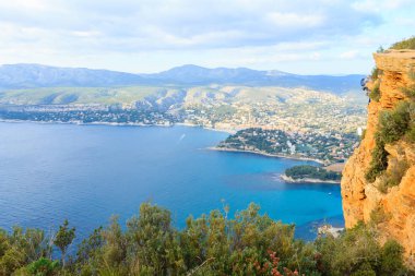 Cassis görünümü Cape Canaille üst, Fransa