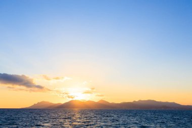 Cannes, Fransa bağlantı noktasından günbatımı