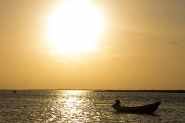 Beyaz kum tepeleri panorama Lencois Maranhenses Milli Parkı '